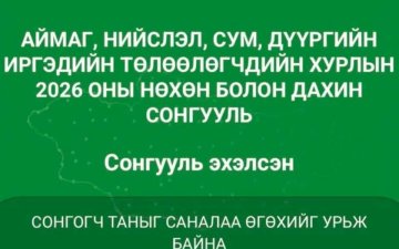 ЗАВХАН АЙМАГТ НӨХӨН СОНГУУЛЬ ЗОХИОН БАЙГУУЛАГДАЖ БАЙНА      