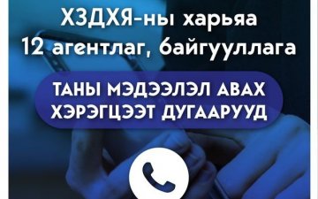 ХЗДХЯ БОЛОН ХАРЬЯА 12 АГЕНТЛАГ, БАЙГУУЛЛАГУУДЫН ЛАВЛАХ УТАСНЫ ДУГААР, ЦАХИМ ХАЯГУУДЫН ТАЛААРХ МЭДЭЭЛЭЛ.