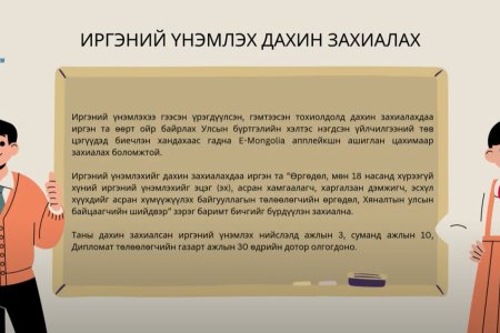 ИРГЭНИЙ ҮНЭМЛЭХ ДАХИН ЗАХИАЛАХ