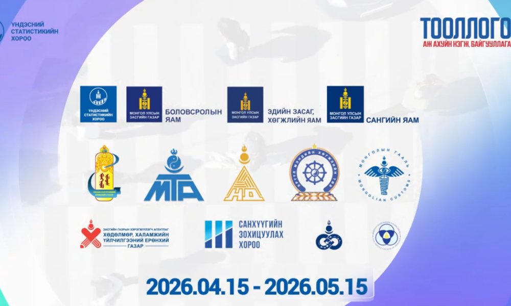 АЖ АХУЙ НЭГЖ, БАЙГУУЛЛАГЫН ТООЛЛОГО-2026