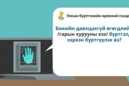 Тодруулга: Биеийн давхцахгүй өгөгдлийн /гарын хурууны хээ/ бүртгэлд хэрхэн бүртгүүлэх вэ?
