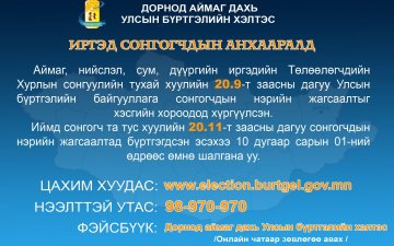 Иргэд сонгогчдын анхааралд