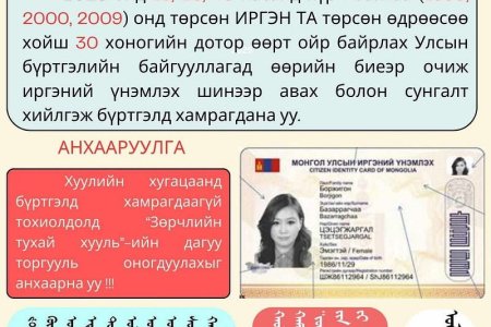 Иргэдийн анхааралд