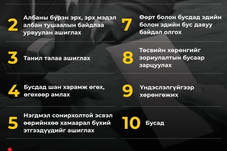Авлига гэдэг мөнгө өгч, авахтай холбоотой зүйл мэт ихэнх хүмүүс боддог. Гэвч түүнээс өргөн утгатай ойлголт юм. Иймд та бүхэн санаатай болон санамсаргүйгээр авлигын хэрэгт өртөхөөс сэрэмжлээрэй.
