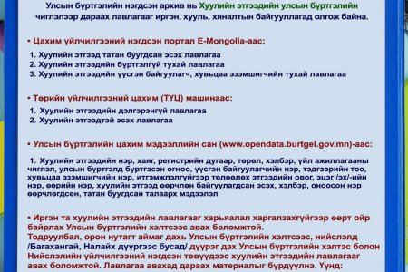 Хуулийн этгээдийн улсын бүртгэлийн чиглэлээр дараах лавлагааг олгож байна