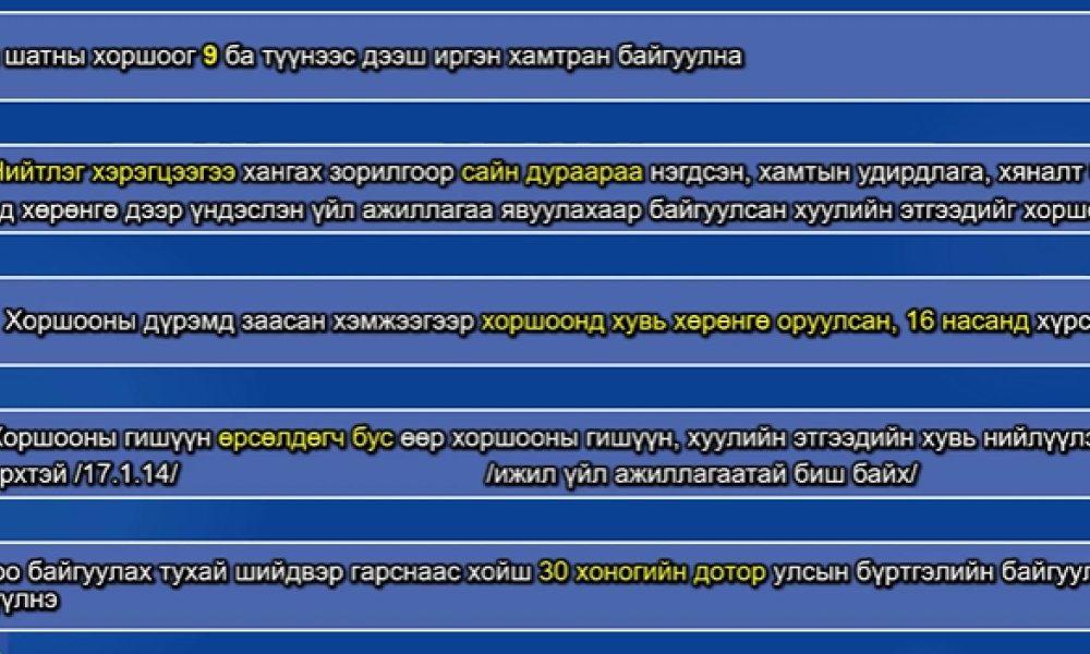 Хоршоог улсын бүртгэлд бүртгүүлэх заавар