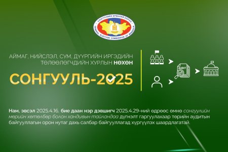 Нам, эсвэл, бие даан нэр дэвшигч мөрийн хөтөлбөрөө төрийн аудитын байгууллагад хүргүүлнэ