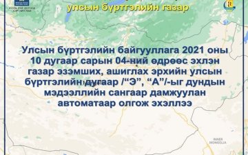 Газар Эзэмших, ашиглах эрхийн улсын бүртгэлийн дугаар /“Э”, “А”/-ыг дундын мэдээллийн сангаар дамжуулан автоматаар олгож эхэллээ