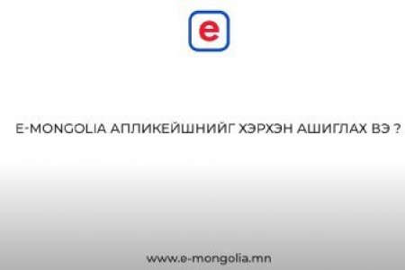 E-Mongolia аппликэйшныг хэрхэн ашиглах вэ?