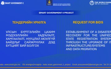 Тендер шалгаруулалтын зарлал 
