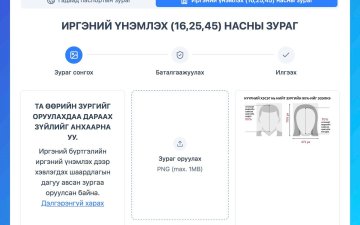 ИРГЭНИЙ ҮНЭМЛЭХ БОЛОН ГАДААД ПАСПОРТЫН ЗУРГИЙГ ОНЛАЙНААР ИЛГЭЭХ БОЛОМЖТОЙ БОЛЛОО.