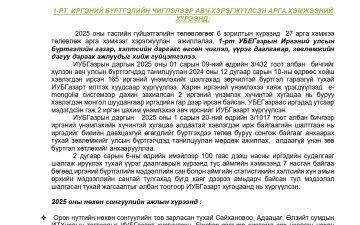 2025 оны Хэлтсийн ГТ-ний эхний хагас жил задгай тайлан 