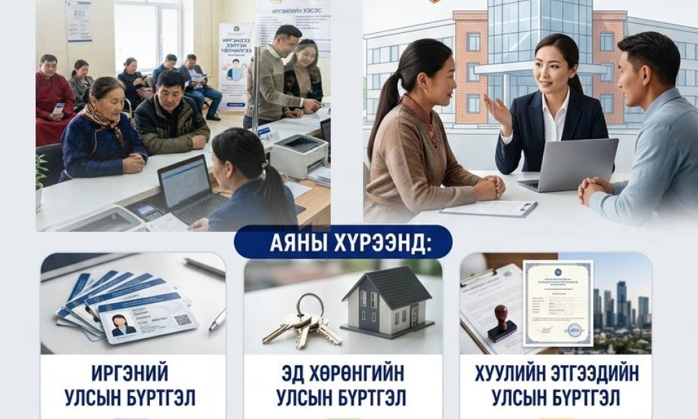 Иргэнд ээлтэй бүртгэлийн үйлчилгээ
