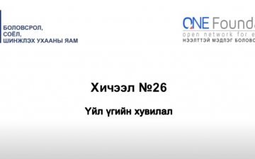 Монгол бичгийн хичээл №26 Үйл үгийг зөв бичих