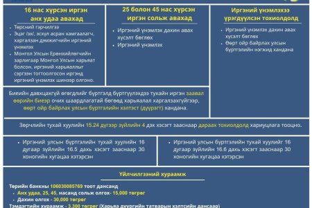 Иргэний үнэмлэх шинээр авах, дахин авах, сольж авахад бүрдүүлэх материал