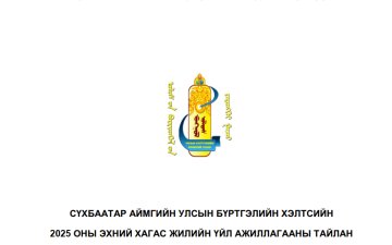 2025 оны хагас жилийн хэлтсийн үйл ажиллагааны тайлан