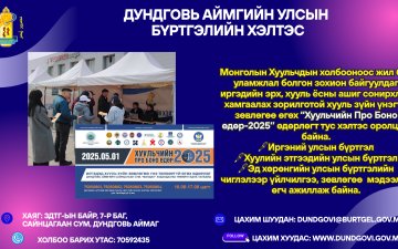 ХУУЛЬЧИЙН ПРО БОНО-2025 ӨДӨРЛӨГТ улсын бүртгэлийн чиглэлээр үйлчилгээ, зөвлөгөө  мэдээлэл өгч ажиллалаа.