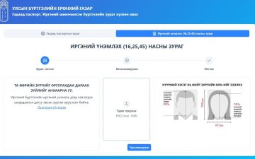 Иргэний үнэмлэх болон гадаад паспортын зураг хүлээн авах