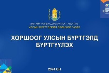 Хоршоог улсын бүртгэлд бүртгүүлэх заавар