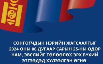 Сонгогчдын нэрийн жагсаалтыг нам, эвсэлд хүлээлгэн өгнө.