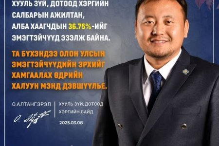 Салбарын бүсгүйчүүд болон Монголын үзэсгэлэнт нийт эмэгтэйчүүддээ олон улсын өдрийн мэнд хүргэе