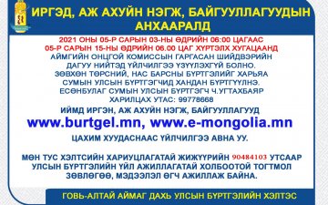 ИРГЭДИЙН АНХААРАЛД