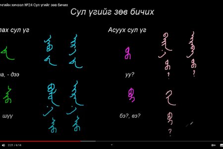 Монгол бичгийн хичээл №24 Сул үгийг зөв бичих