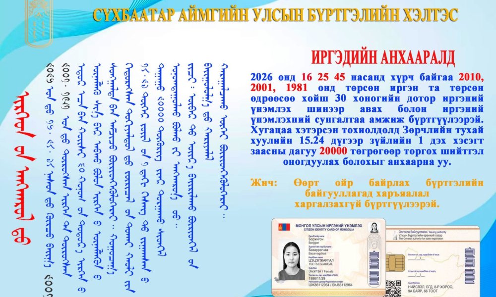 Иргэдийн анхааралд