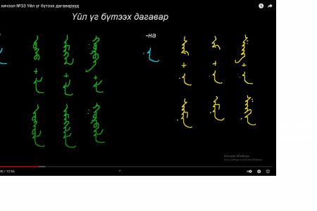 Монгол бичгийн хичээл №33 Үйл үг бүтээх дагаварууд