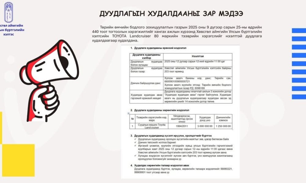 ИРГЭДИЙН АНХААРАЛД