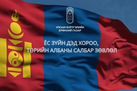 УЛСЫН БҮРТГЭЛИЙН ЕРӨНХИЙ ГАЗРЫН ЁС ЗҮЙН ДЭД ХОРОО, ТӨРИЙН АЛБАНЫ САЛБАР ЗӨВЛӨЛ