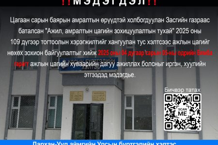 ИРГЭДИЙН АНХААРАЛД