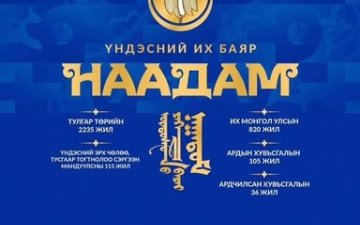 ҮНДЭСНИЙ ИХ БАЯР НААДМЫН МЭНДЧИЛГЭЭ