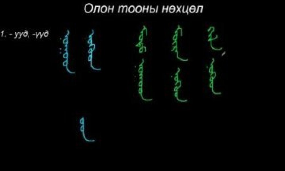 Монгол бичгийн хичээл №18 Олон тооны нөхцөл