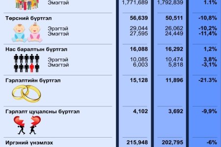 Улсын бүртгэлийн байгууллагын 2024 оны 10-р сарын тоон мэдээ