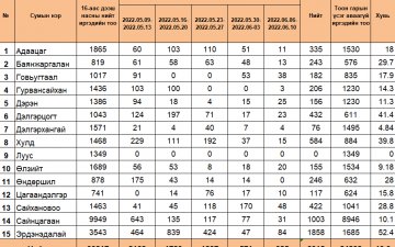2022 оны 06-р сарын 10-ны өдрийн байдлаар Дундговь аймагт нийт 6015 иргэн тоон гарын үсэг олгосон байна.