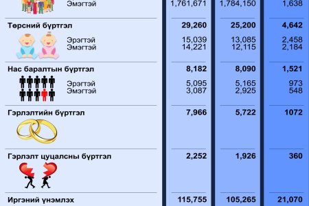 Улсын бүртгэлийн байгууллагын 2024 оны 05-р сарын тоон мэдээ