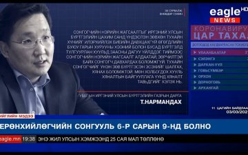 Ерөнхийлөгчийн сонгуульд саналаа өгөх иргэдийн тоог 6-р сарын 5-нд эцсийн байдлаар гаргана