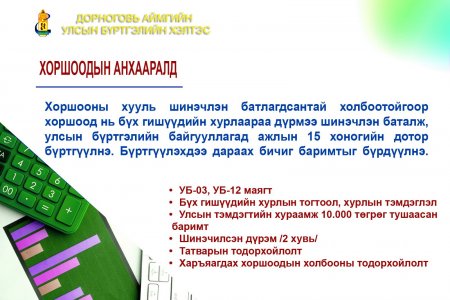 Хоршоодын анхааралд