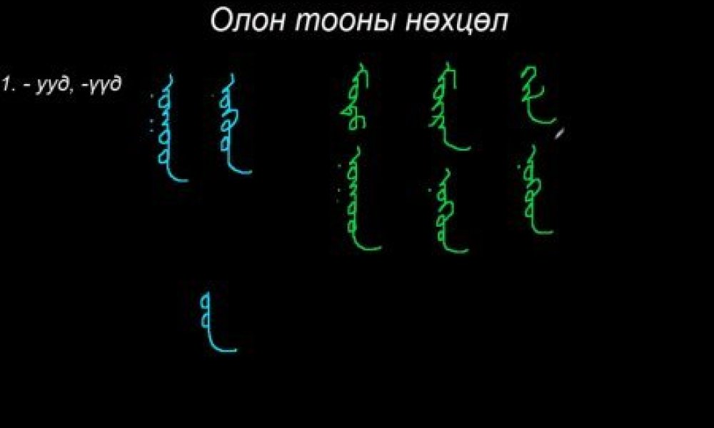 Монгол бичгийн хичээл №18 Олон тооны нөхцөл