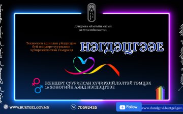 Технологи ашиглан үйлдэгдэж буй жендэрт суурилсан хүчирхийлэлтэй тэмцэхэд НЭГДЭЦГЭЭЕ!