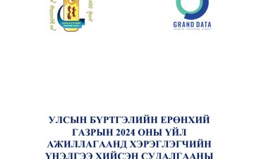 УЛСЫН БҮРТГЭЛИЙН ЕРӨНХИЙ ГАЗРЫН 2024 ОНЫ ҮЙЛ АЖИЛЛАГААНД ХЭРЭГЛЭГЧИЙН ҮНЭЛГЭЭ ХИЙСЭН СУДАЛГААНЫ ТАЙЛАН