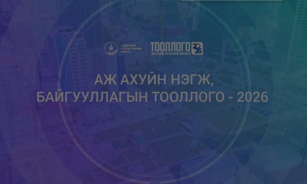АЖ АХУЙ НЭГЖ, БАЙГУУЛЛАГЫН ТООЛЛОГО-2026