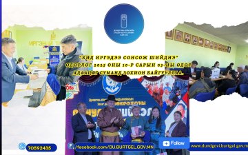 Зөөврийн 4g төхөөрөмж ашиглан “БИД ИРГЭДЭЭ СОНСОЖ, ШИЙДНЭ” өдөрлөг Адаацаг суманд зохион байгууллаа.