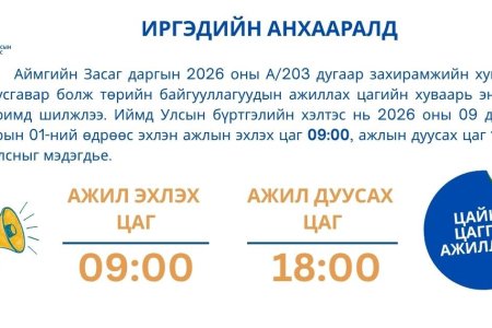 ИРГЭДИЙН АНХААРАЛД