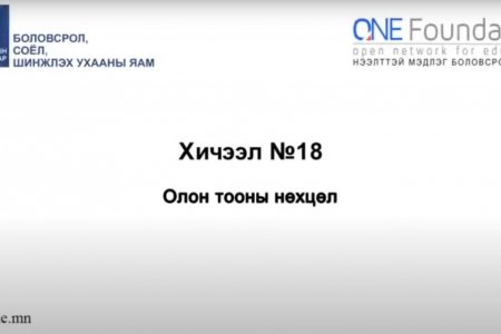 Монгол бичгийн хичээл №18 Олон тооны нөхцөл