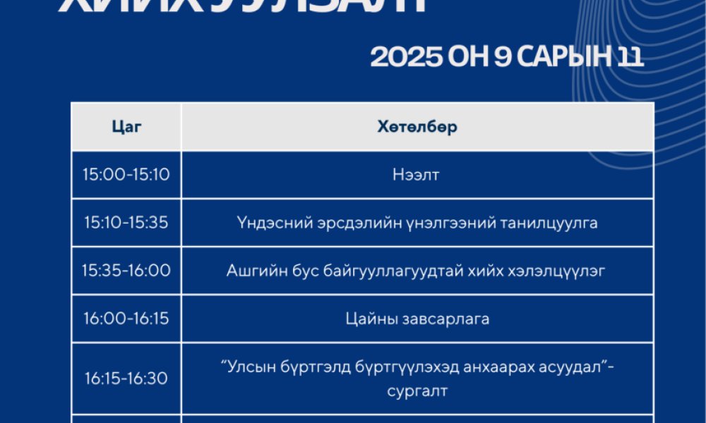 Ашгийн бус байгууллагуудыг терроризмыг санхүүжүүлэхэд өртөх эрсдэлийн үнэлгээний хүрээнд хийж буй хэлэлцүүлэгт оролцохыг урьж байна