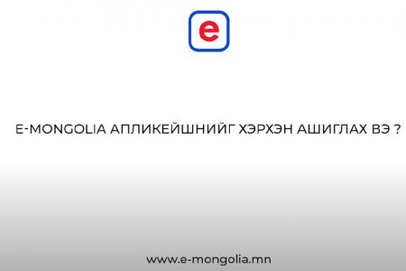 E-Mongolia аппликэйшныг хэрхэн ашиглах вэ?