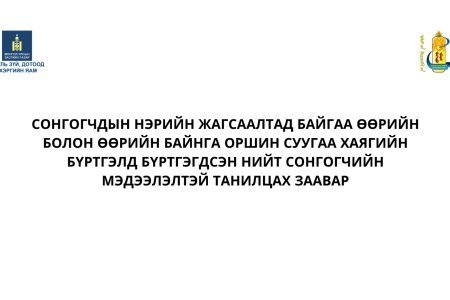 Сонгогчдын нэрийн жагсаалтын мэдээлэлтэй танилцах заавар