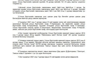 Улсын бүртгэлийн лавлагааны маягт батлах тухай /нүүр/ /А/395 дугаар тушаал/ /2021.05.24/